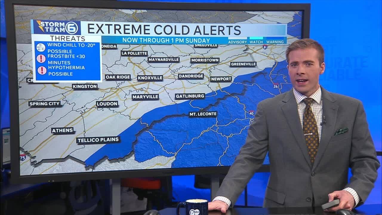 Dangerous cold with slick areas on the roads