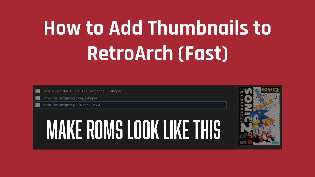 How to add thumbnails to retroarch fast youtube