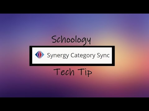 Tech Tip Synergy Category Sync - YouTube