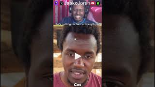 Hes Cutting His Hair With Anything