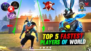 TOP 5 FASTEST PLAYER OF FREE FIRE⚡⚡- Garena Free Fire max