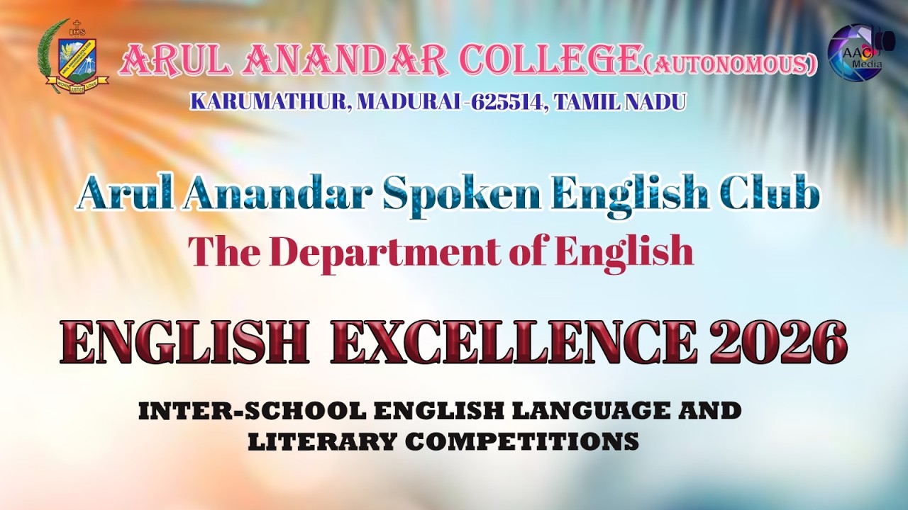 ARUL ANANDAR SPOKEN ENGLISH CLUB - ENGLISH EXCELLENCE 2026  - DEPARTMENT OF ENGLISH