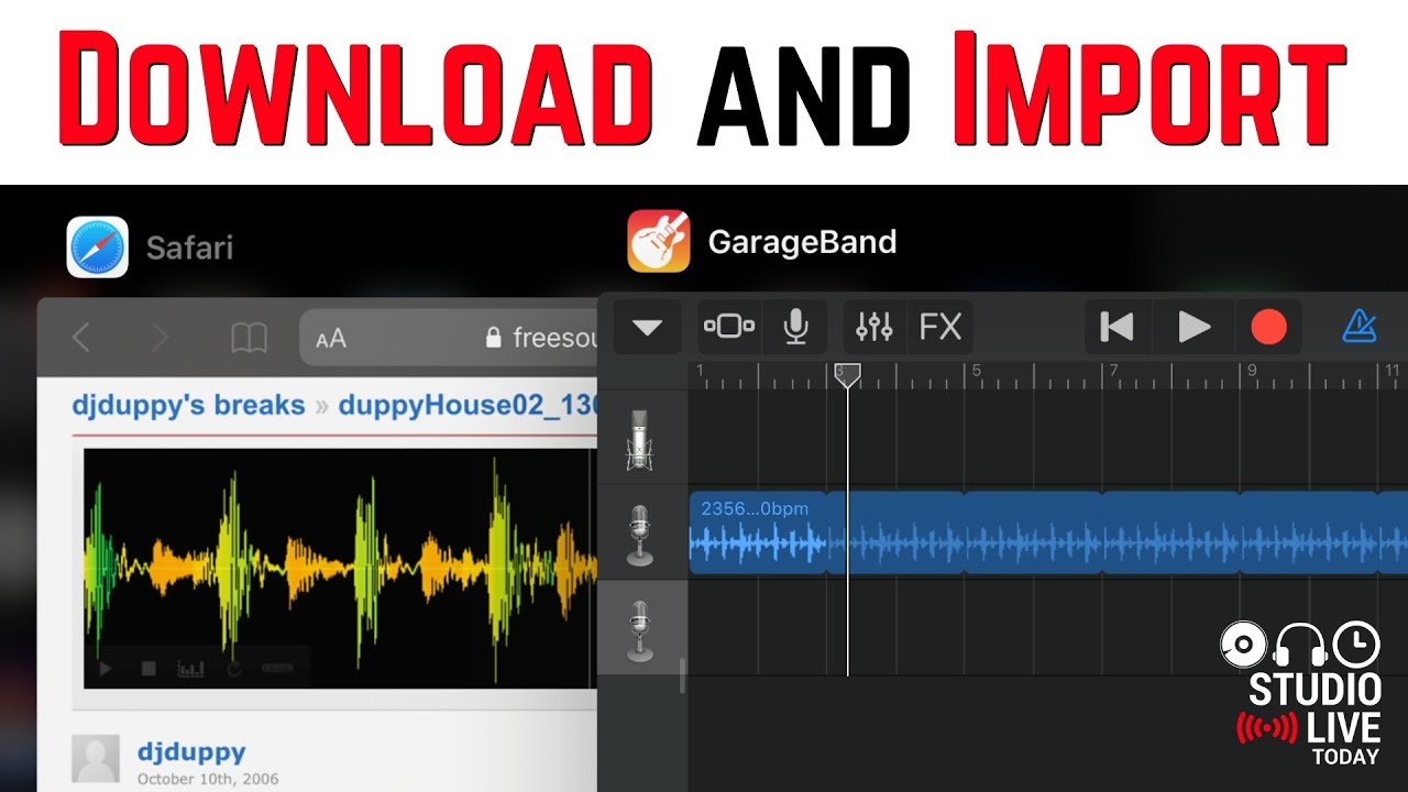 How To Download And Import Audio Files In Garageband Ios - Youtube