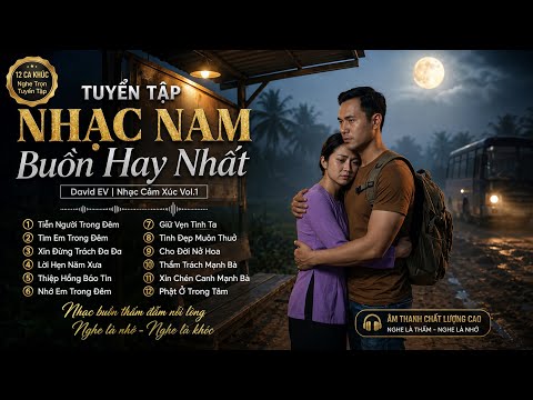 Tiễn Người Trong Đêm | Tuyển Tập Nhạc Buồn Hay Nhất (Giọng Nam)| David EV | Nhạc Cảm Xúc Vol.1
