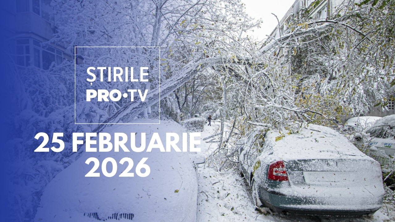 Știrile PRO TV - 25 Februarie 2026 | Cod portocaliu de viscol