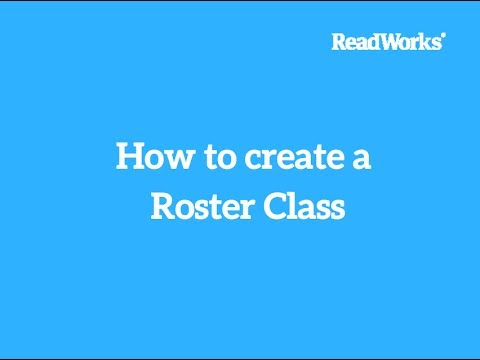 How to create a Roster Class