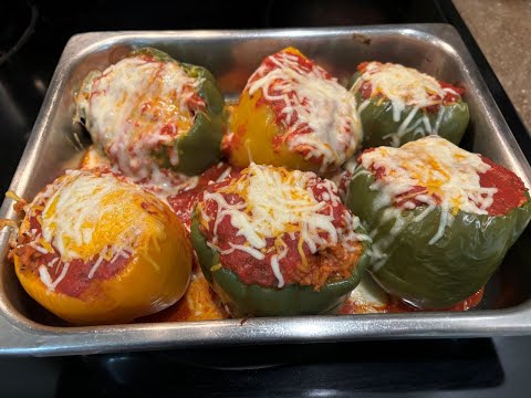 HOW TO MAKE THE BEST AND EASY STUFFED BELL PEPPERS #quickandeasymeals