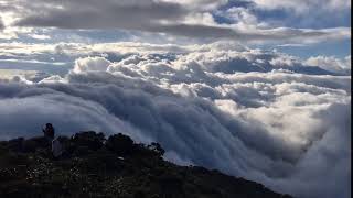 Fall of Clouds at Mt. Halcon's Summit