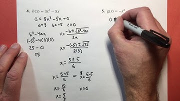 5-6 The Quadratic Formula problems #2-7