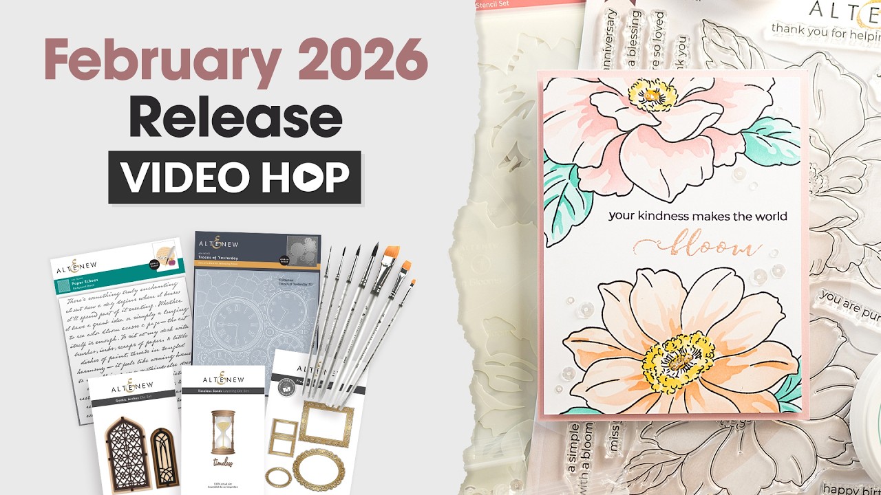 Видеоконкурс Altenew, февраль 2026 г. + ПРИЗЫ | Сказочная открытка Twin Blooms с использованием н...