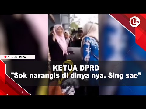 RESPON NYINYIR KETUA DPRD GARUT SAAT DEMO GURU HONORER | U-NEWS