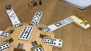 250120 Mexican Train D12 - Spel - Domino - Deluxe - in Houten kist