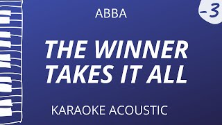 The Winner Takes It All - ABBA (Karaoke Acoustic Piano) Lower Key chords