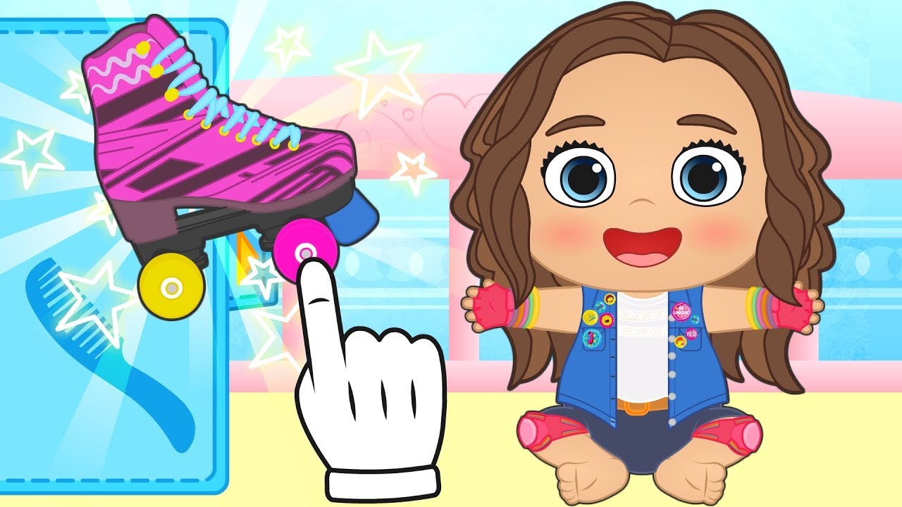 Baby Lily Dressing Up As A Roller Skater Princess Educational Cartoons Youtube