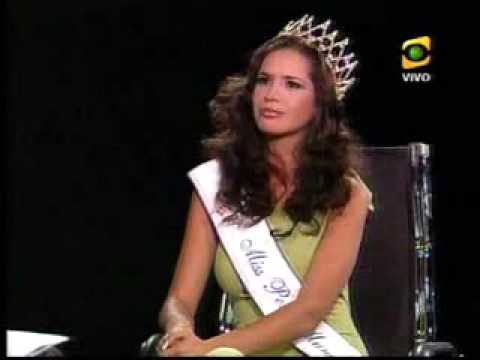 Miss Perú Mundo 2007 Cynthia Calderon con Jaime Bayly