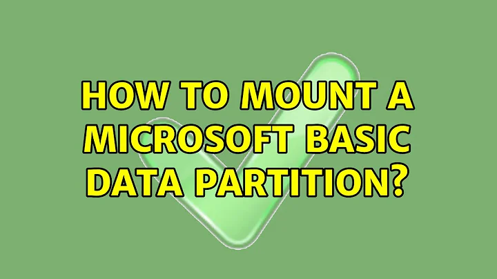 Ubuntu: How to mount a Microsoft basic data partition?