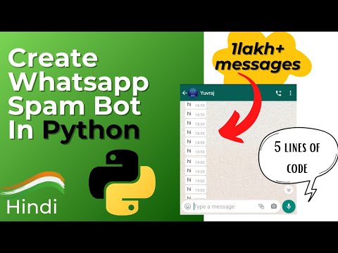 WhatsApp Spam bot with Python | Prank your friends | Hindi