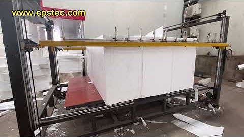 EPS CNC foam cutting machine working video for expanded polystyrene