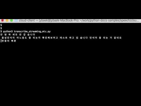 Google Cloud Platform (GCP) speech mic test