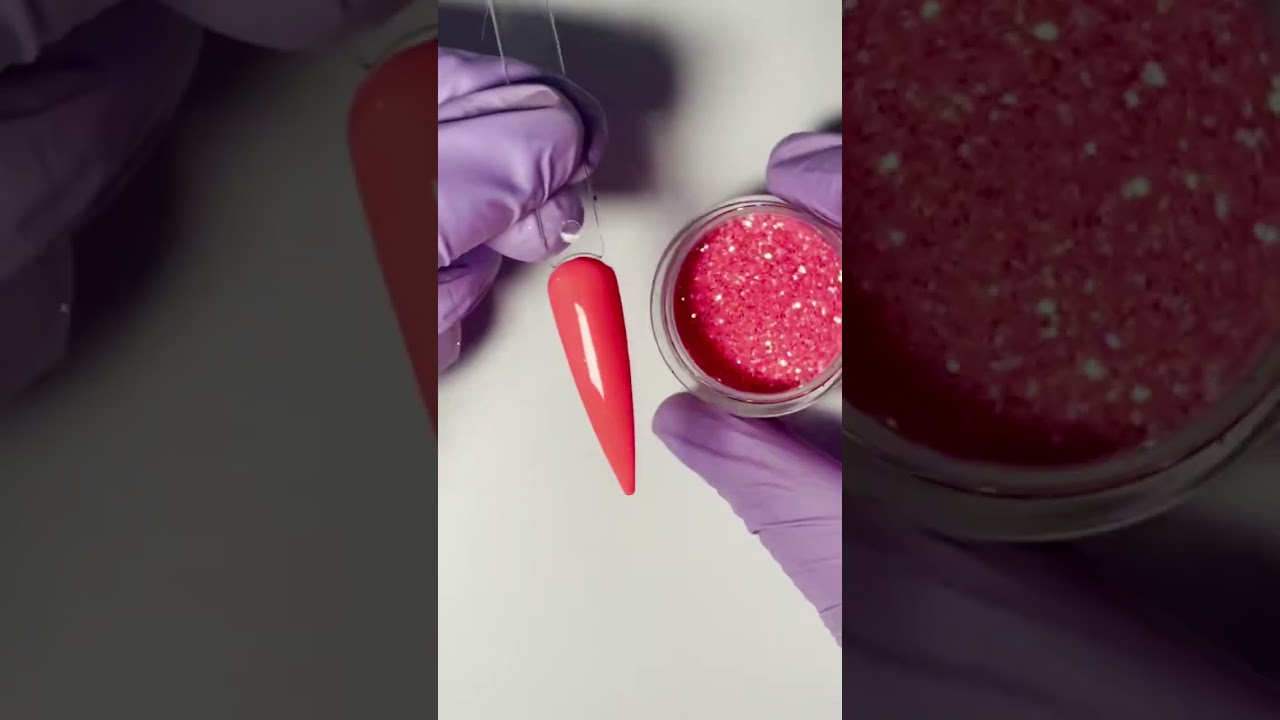 How to sugar glitter onto a nail 💅🏻✨