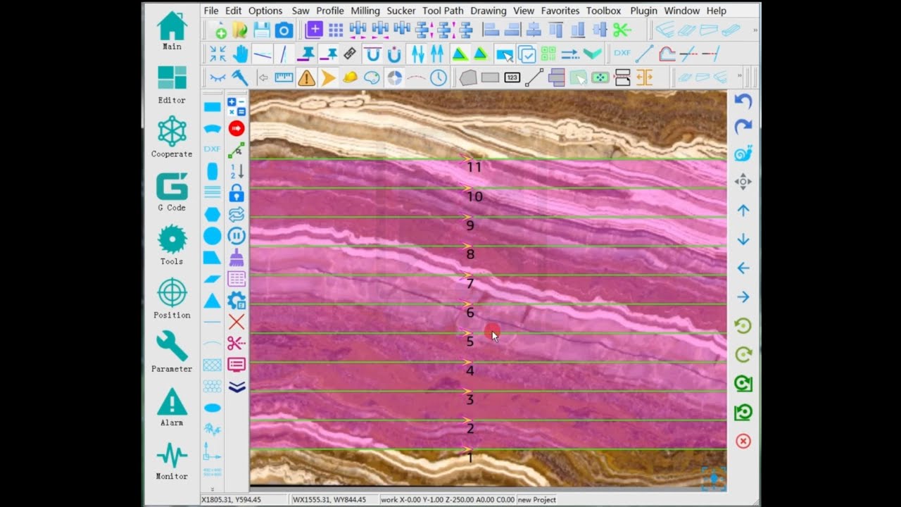 CNC Bridge Saw Programming-- 8. Batch Cutting long Strips