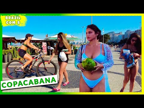 🏖🚶COPACABANA, RIO DE JANEIRO 🌞 WALKING AT COPACABANA BOARDWALK | Brazil com S