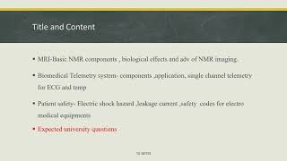 ktu biomedical engineering module 6 notes and important questions