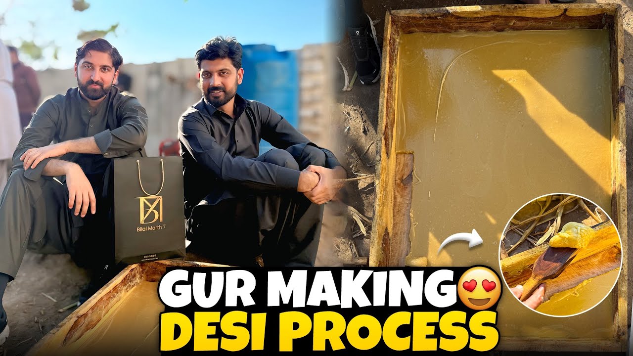 Old Ways of Making Pure Gur 🍯 | Natural Process (No Chemicals) | Gapshap ap Sab sy| Bilal Marth