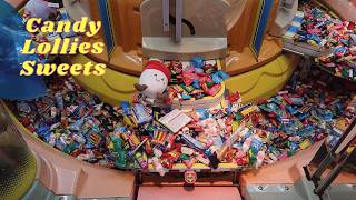 Baby Yoda's in the Candy Pusher! BIG SWEET LAND Candy Pusher JACKPOT!! Winning Prizes and Lollies