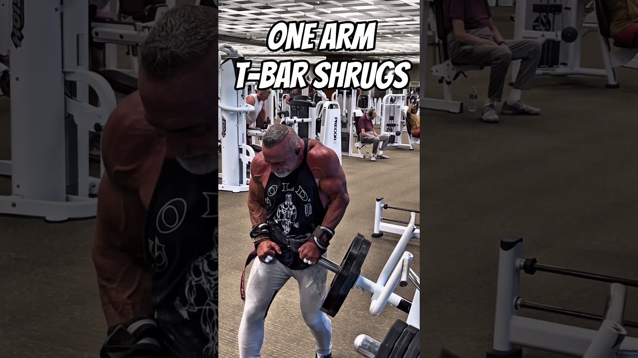 ONE ARM T-BAR SHRUGS #traps #shrugs #workout #motivation #pump