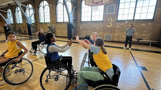 Slauson and STEAM 6th graders experience adaptive sports at the University of Michigan's ASIRI Day