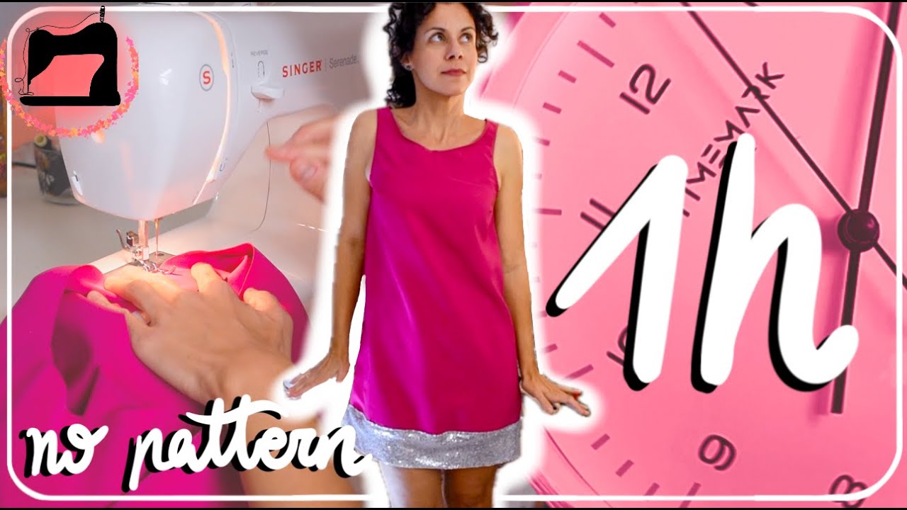 No pattern shift dress tutorial in an hour.