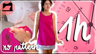 No pattern shift dress tutorial in an hour.