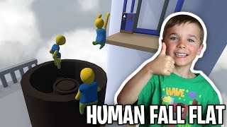 THE TOWER CHALLENGE WITH 3 NOOBS in HUMAN FALL FLAT