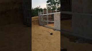 Walkout basement home building:  framing for concrete basement construction almost done. Dak Lak, VN