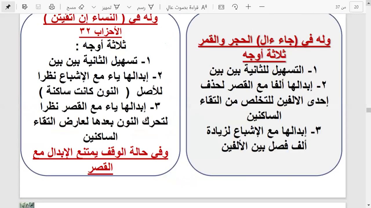 تابع الهمزتين من كلمتين شرح أصول ابن كثير