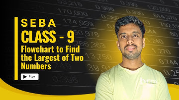 Class 9 SEBA – Flowchart to Find the Largest of Two Numbers