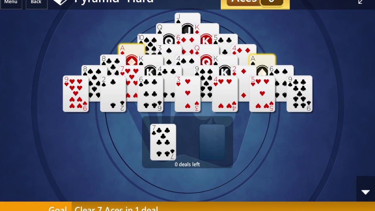 microsoft solitaire collection pyramid rules