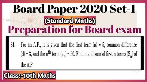 For an A.P., it is given that the first term (a)=5, common difference (d)=3, and..∣Class10th∣