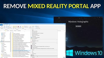 Remove Mixed Reality Portal App | Windows 10