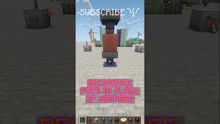 How to SAVE HOPPERS by using DECORATED POTS INSTEAD! | Redstone with PsiVolt #minecraft #redstone