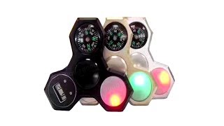 ⭐New Aluminum Hand Spinner + Compass + Digital Clock + Led! screenshot 1