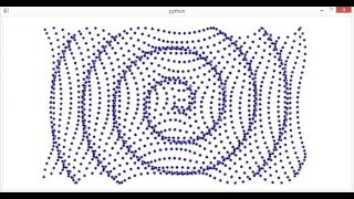 Spiral wave illusion: circular round points