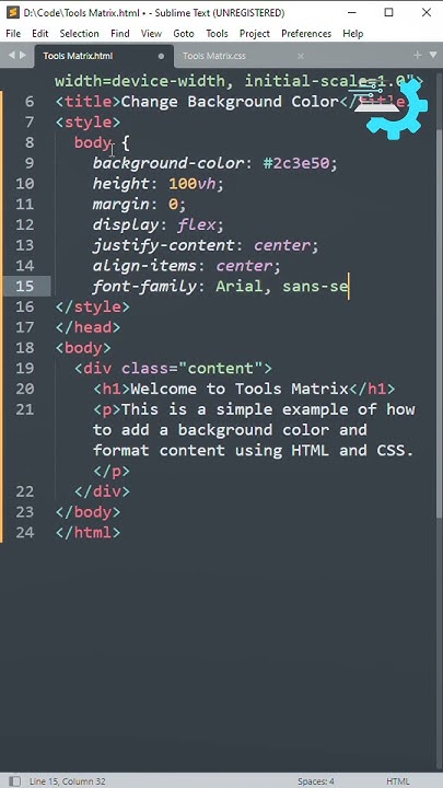 Change Background Color Using HTML and CSS - YouTube