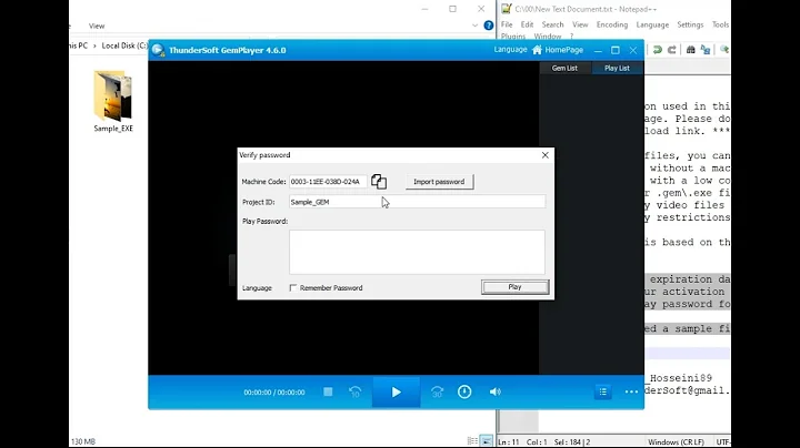Decrypt ThunderSoft DRM Protection .Gem & .EXE To MP4