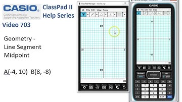 ClassPad Help 703 - Geometry - Line Segment Midpoint