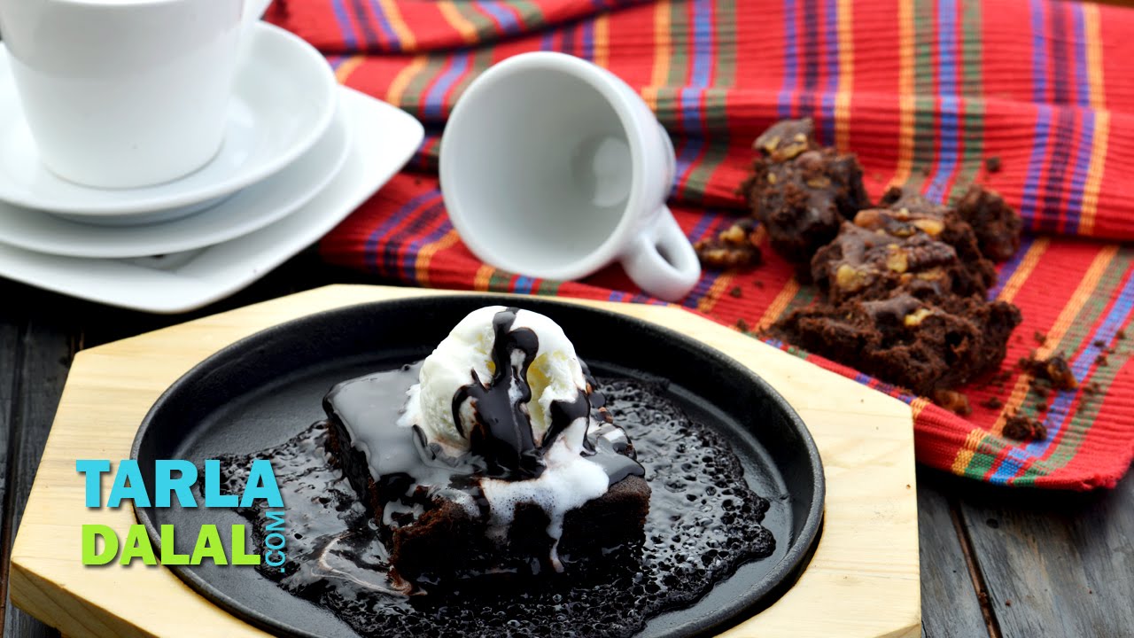 Sizzling Brownie by Tarla Dalal