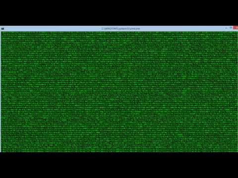 How to make Matrix falling text in notepad!