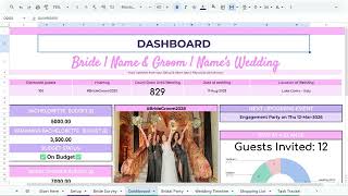 Maid of Honour Planning Spreadsheet - LavenderLogic