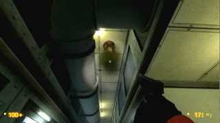Headcrab eaten by Barnacle in Black Mesa